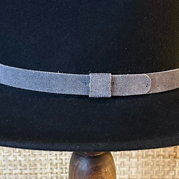 🌟HP🌟VTG 1980s-90s Black Wool Wind River Outback Hat by Bailey Unisex USA M - Picture 3 of 11